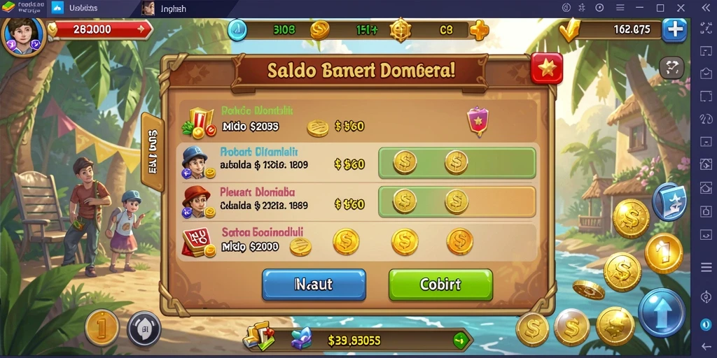 rajajuara - Screenshot menunjukkan mode multiplayer dengan pemain lain yang bersaing.